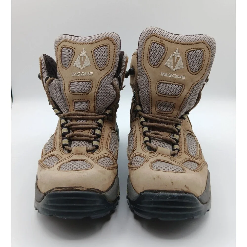 Vasque Boots Breeze Wn 8 Tan Leather Vibram Waterproof Gore-Tex Hiking Outdoor